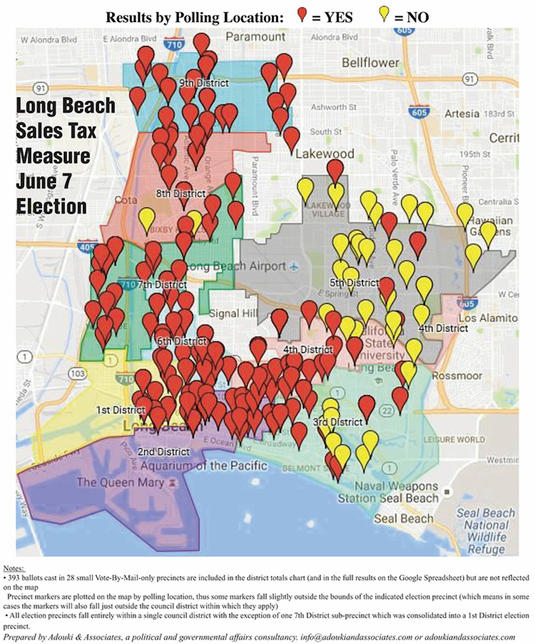 Long Beach Sales Tax Measure Voters Draw A Line In The City • Long