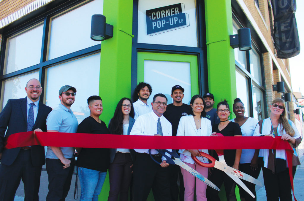 Corner Pop Up Ribbon Cutting