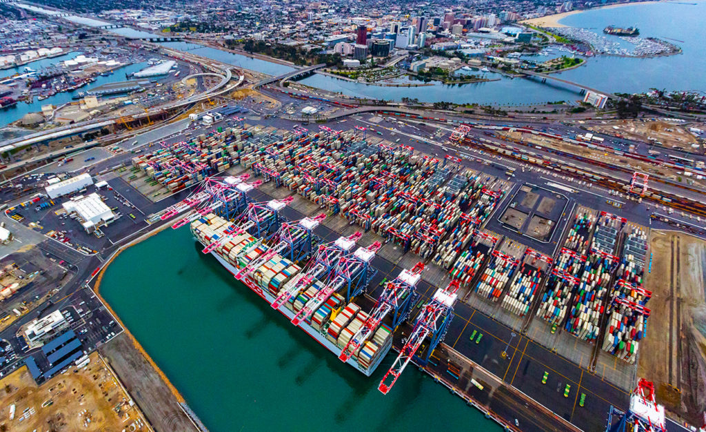 Long Beach Container Terminal Aerial