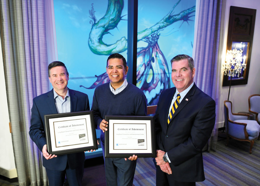 Steve Goodling, Mayor Robert Garcia and Charlie Beirne