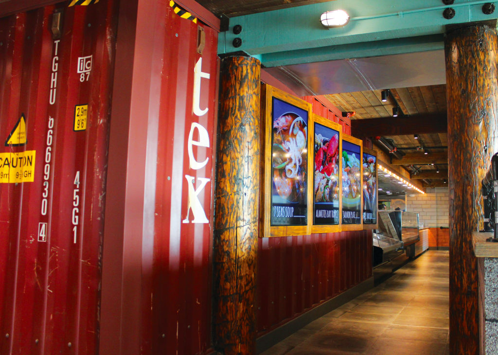 San Pedro Fish Market Alamitos Bay Interior Shipping Container